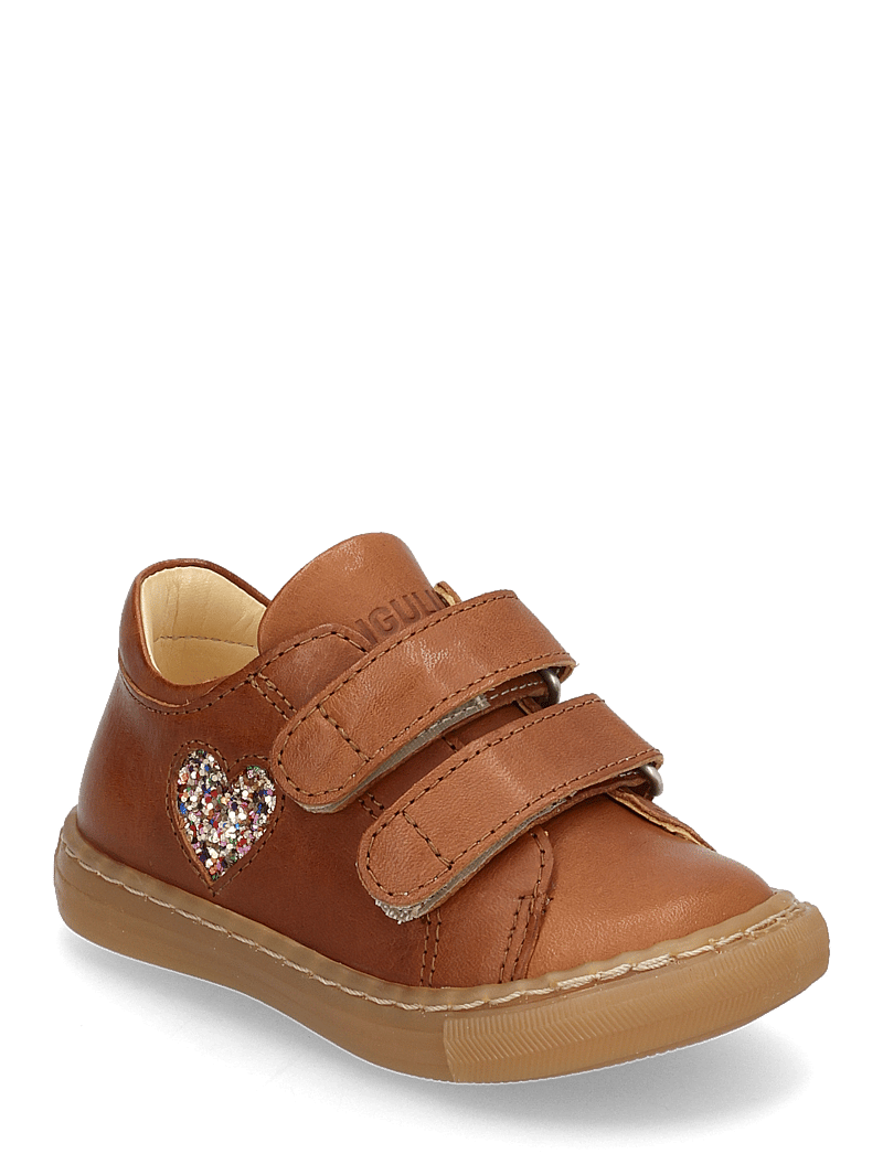 ANGULUS - Shoes - flat - with velcro - kõrge säärega tossud - 1545/2488 cognac/multi glitter - 0