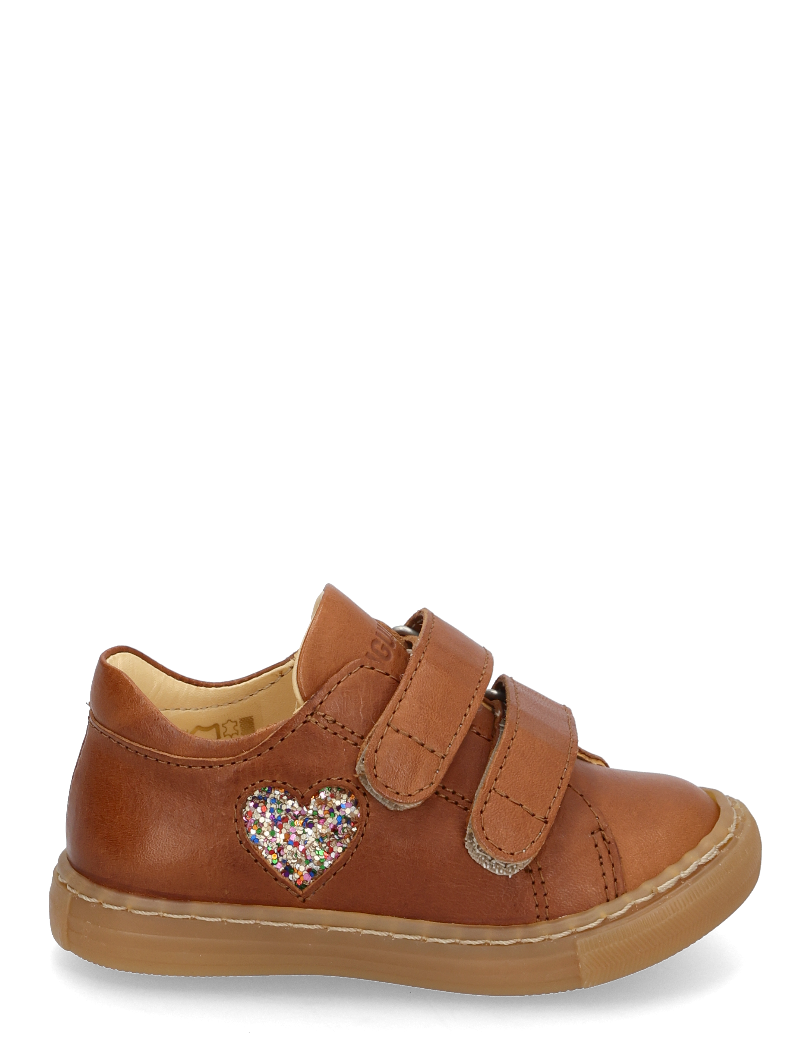 ANGULUS - Shoes - flat - with velcro - low tops - 1545/2488 cognac/multi glitter - 1