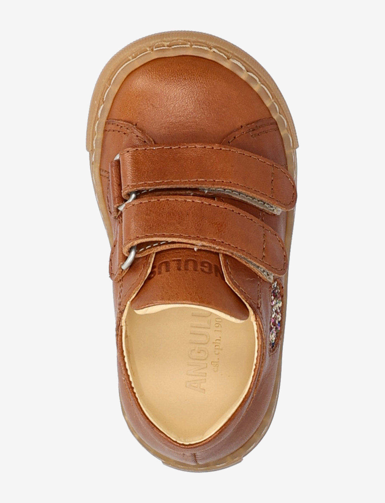 ANGULUS - Shoes - flat - with velcro - kõrge säärega tossud - 1545/2488 cognac/multi glitter - 3