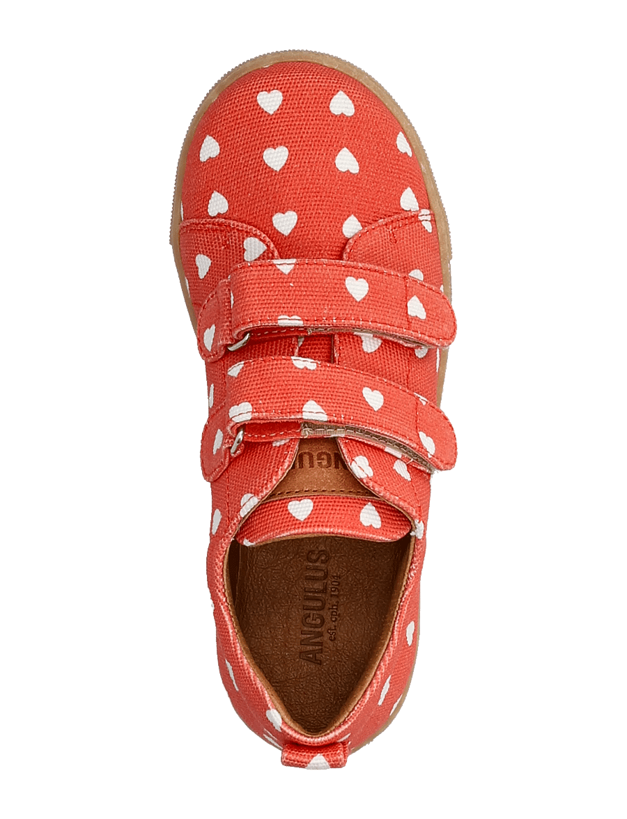ANGULUS - Shoes - flat - with velcro - låga sneakers - 3931/1789 coral heart/tan - 3