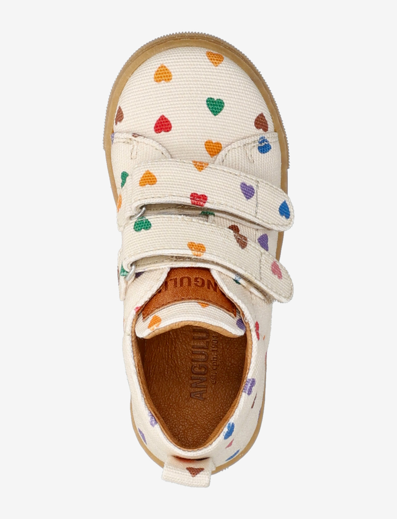 ANGULUS - Shoes - flat - with velcro - lave sneakers - 4013/1789 multi hearts/tan - 4