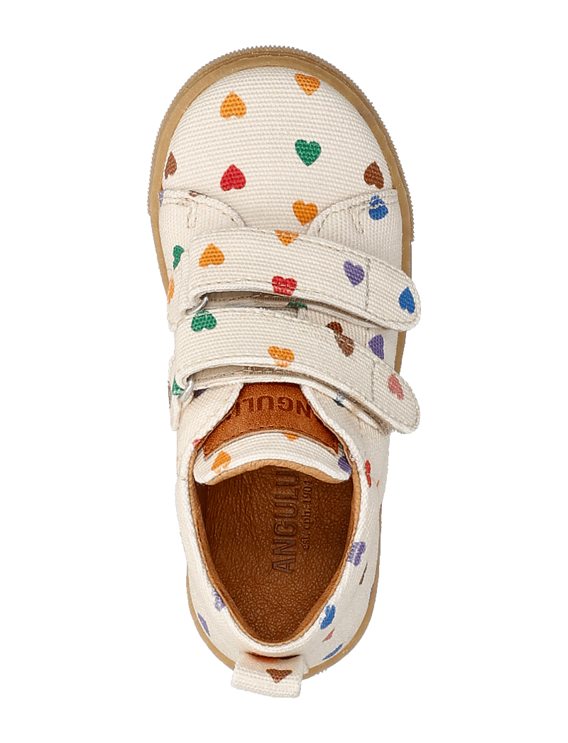 ANGULUS - Shoes - flat - with velcro - lave sneakers - 4013/1789 multi hearts/tan - 4
