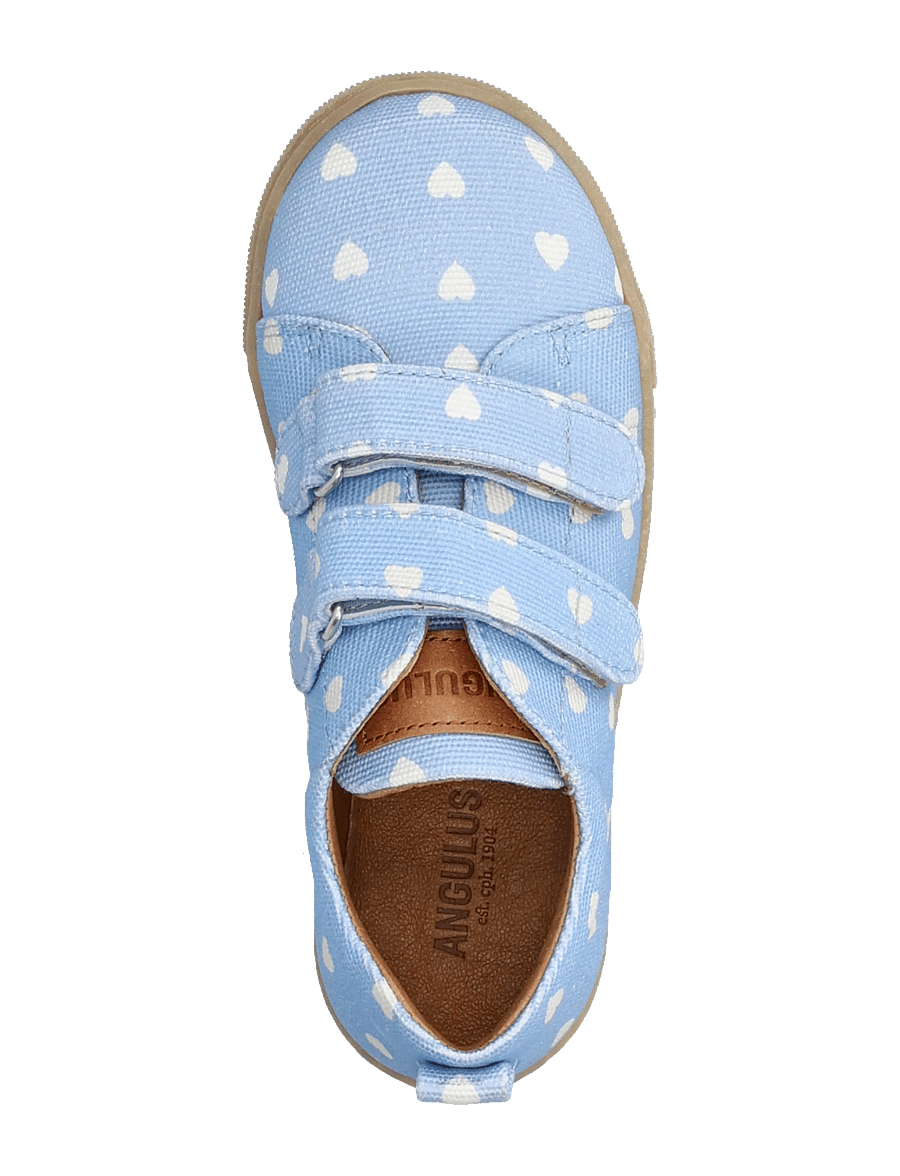 ANGULUS - Shoes - flat - with velcro - niedriger schnitt - 3923/1789 sky blue heart/tan - 3