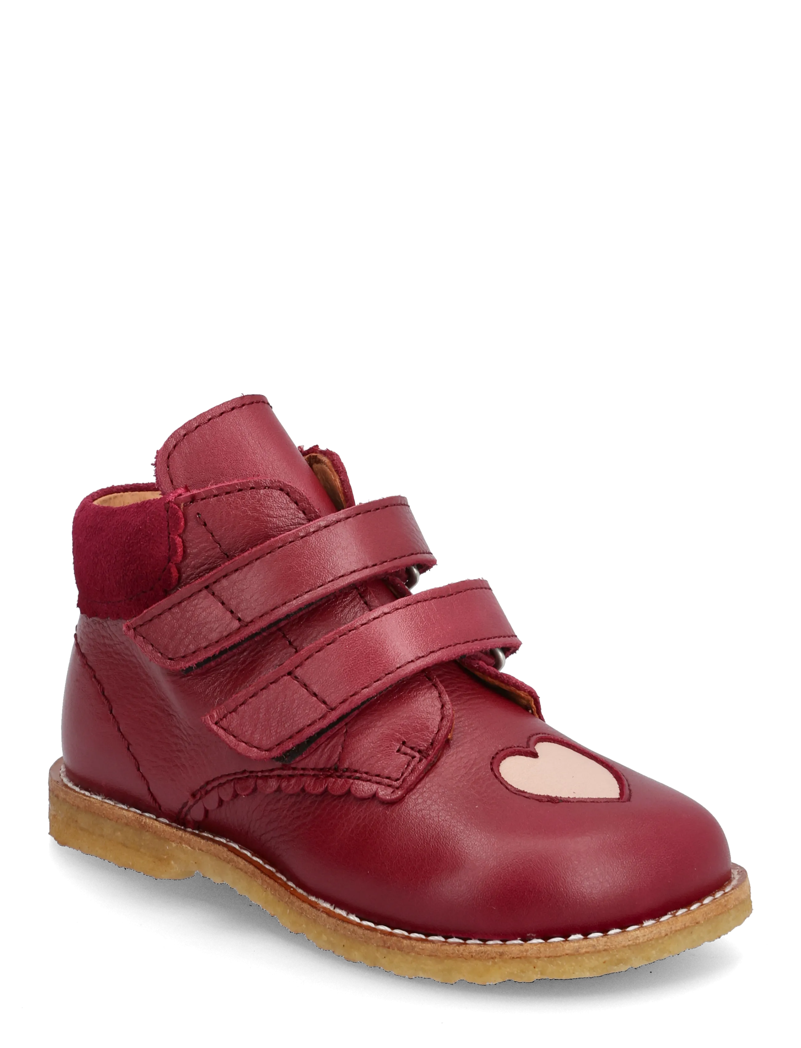 ANGULUS Booties - flat - with velcro - Sko - 3215/3203/2739 BERRY/ROSEBUD / burgundy
