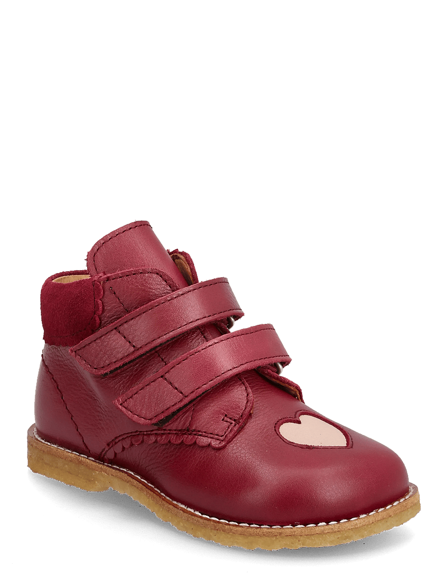 ANGULUS - Booties - flat - with velcro - 3215/3203/2739 berry/rosebud - 1