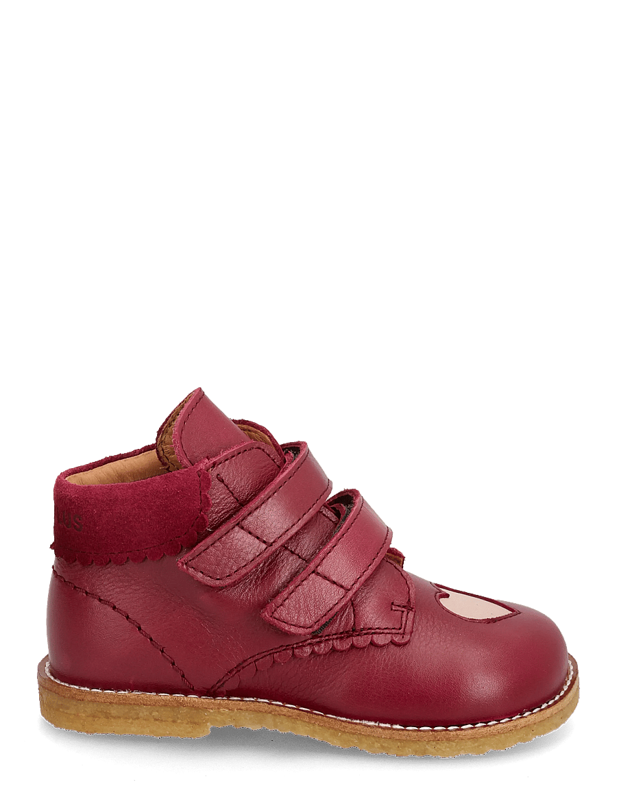 ANGULUS - Booties - flat - with velcro - 3215/3203/2739 berry/rosebud - 2