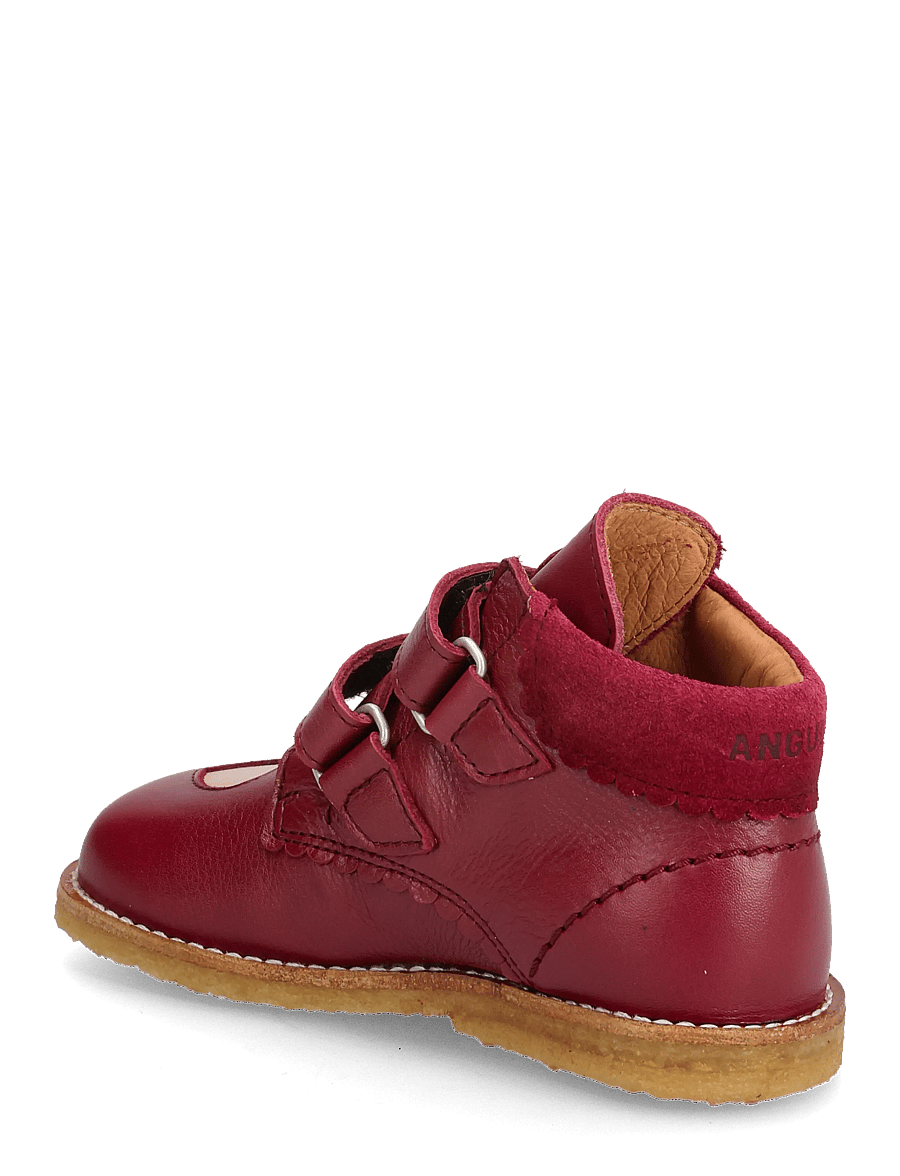 ANGULUS - Booties - flat - with velcro - 3215/3203/2739 berry/rosebud - 3