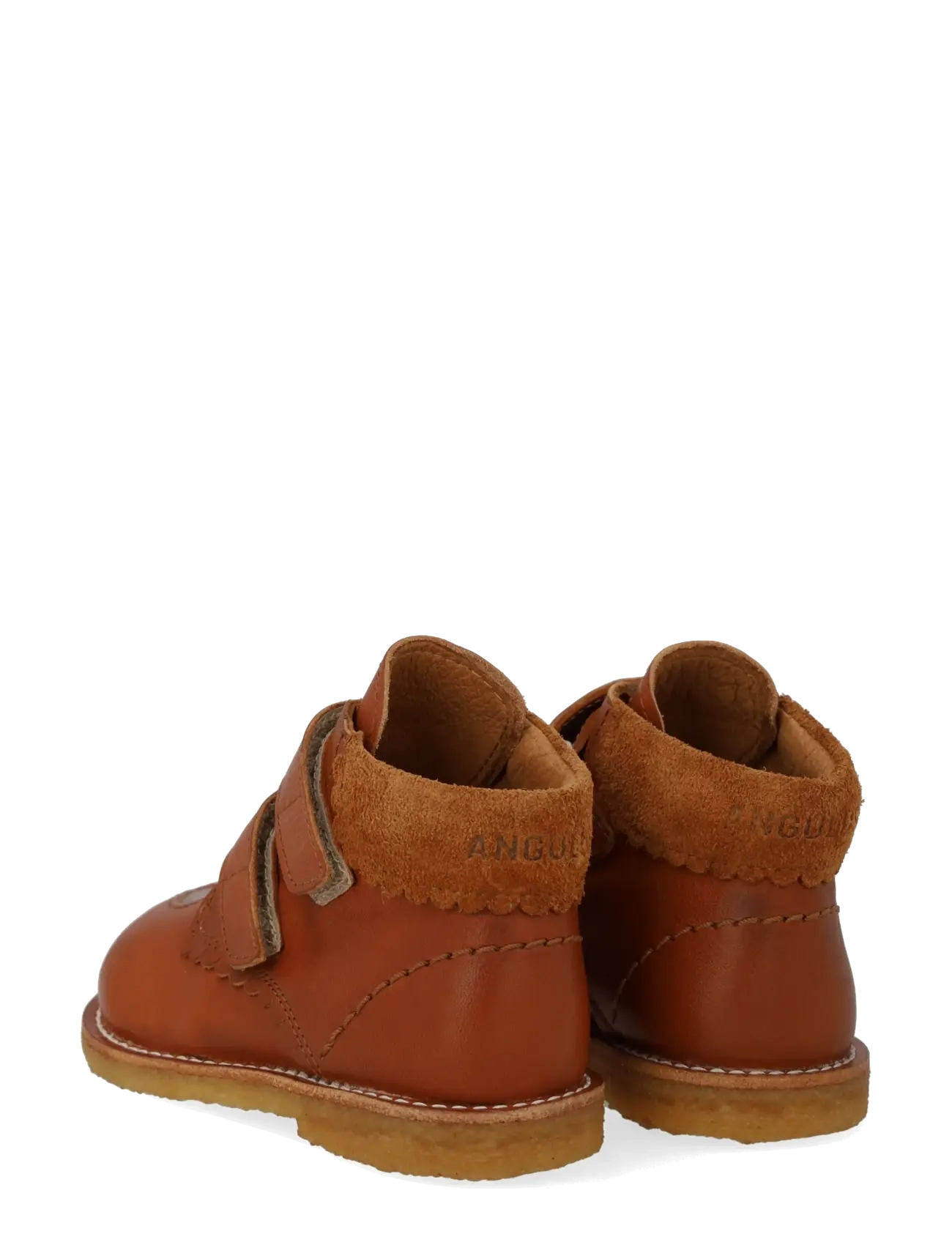 ANGULUS - Booties - flat - with velcro - sko - 1545/3905/2219 cognac/faded ro - 2