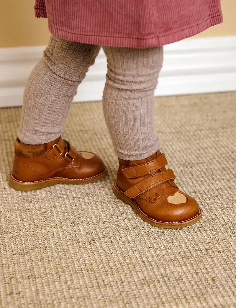 ANGULUS - Shoes - flat - with velcro - kingad - 1545/4072/2219 cognac/oat - 0