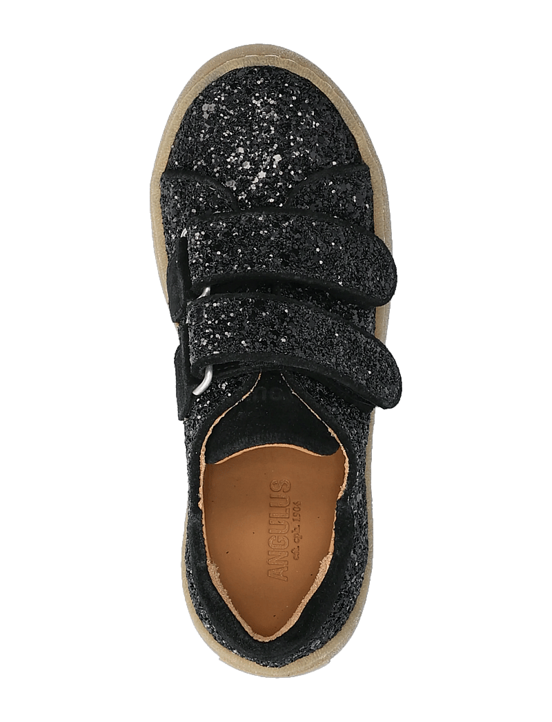 ANGULUS - Shoes - flat - with velcro - låga sneakers - 2486/1163 black glitter/black - 4