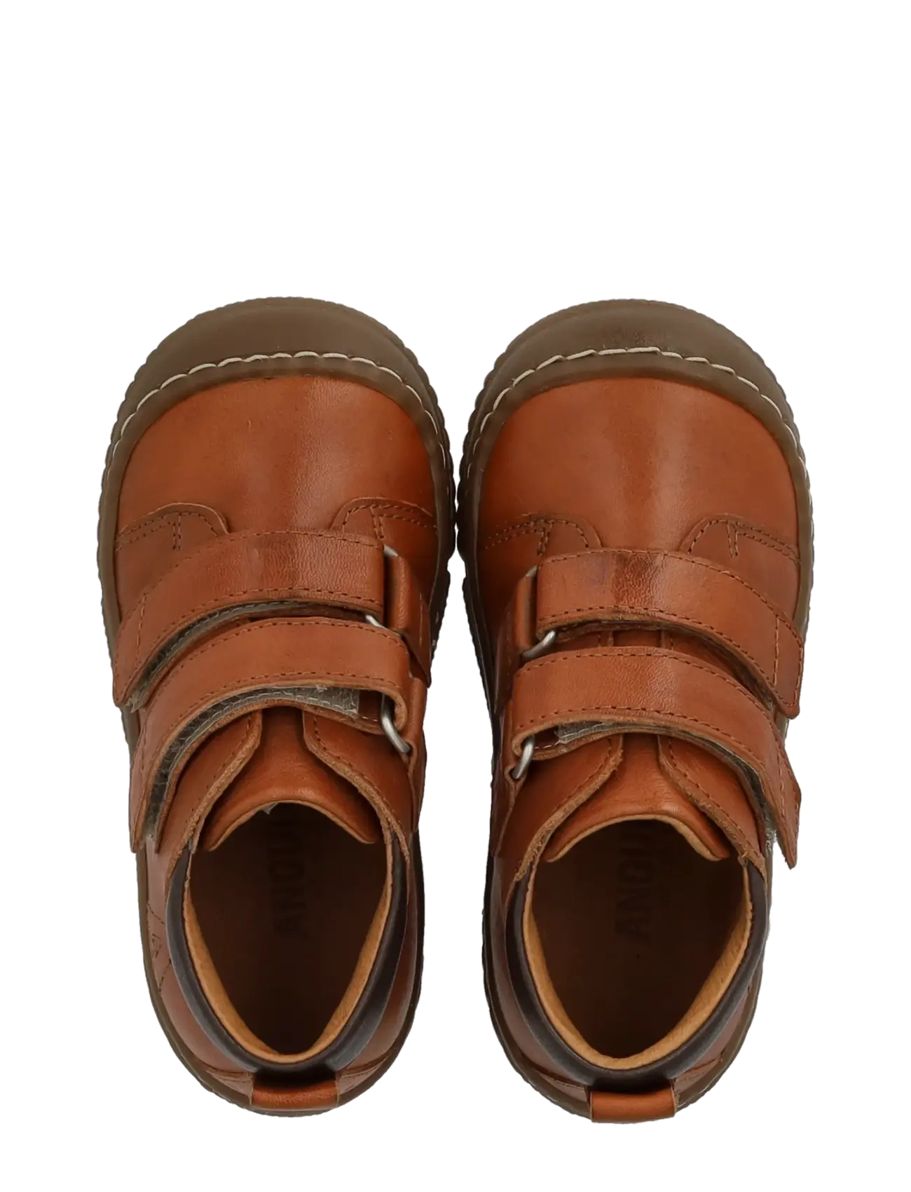 ANGULUS - Shoes - flat - with lace - bērnu zābaciņi - 1545/3200 cognac/dark brown - 3