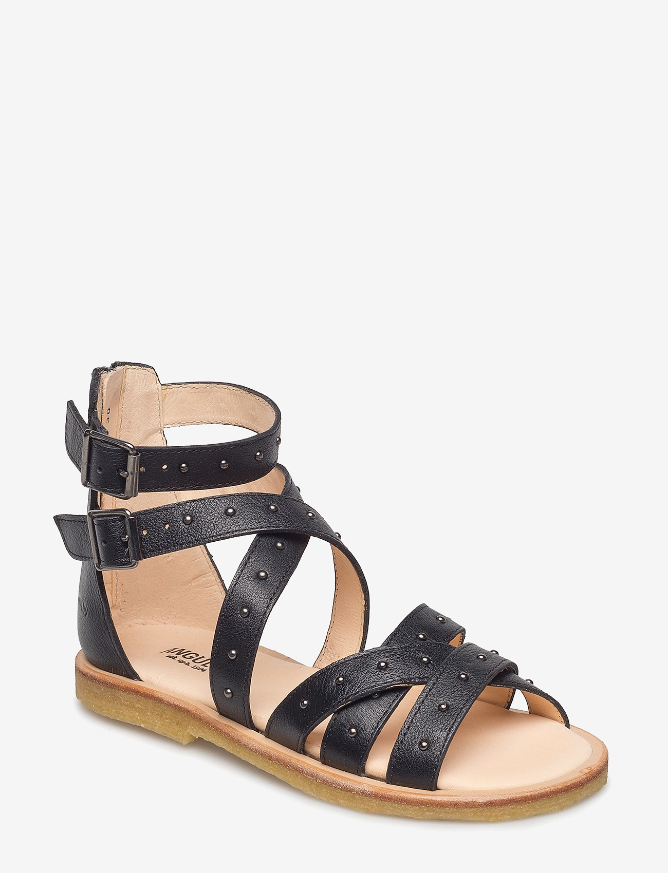 ANGULUS - Sandals - flat - open toe - clo - sandaler med rem - 1933 black - 0