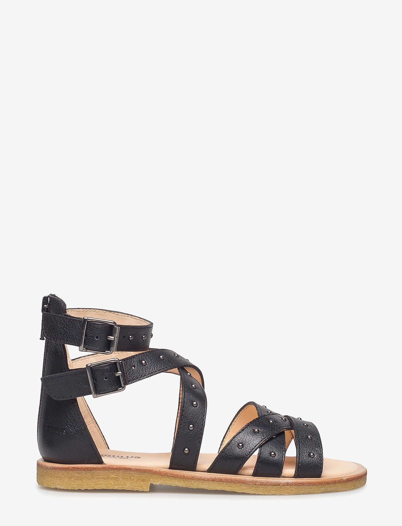 ANGULUS - Sandal med studs and zipper - 2620 black - 1