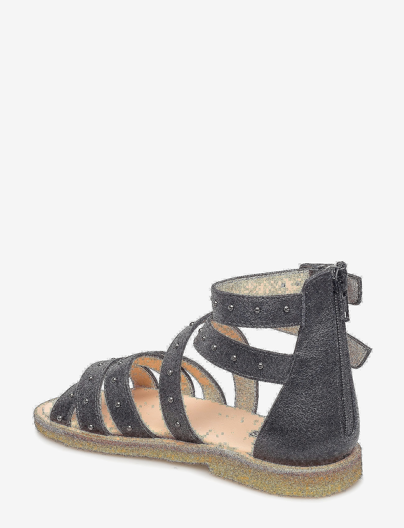 ANGULUS - Sandal med studs and zipper - 2620 black - 2