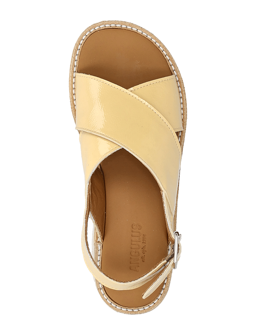 ANGULUS - Sandals - flat - open toe - op - 2706 mellow yellow - 3
