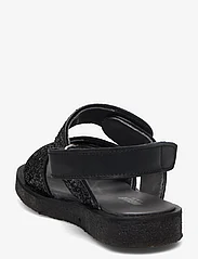 ANGULUS - Sandals - flat - open toe - op - sommerschnäppchen - 1604/2486 black/black glitter - 2