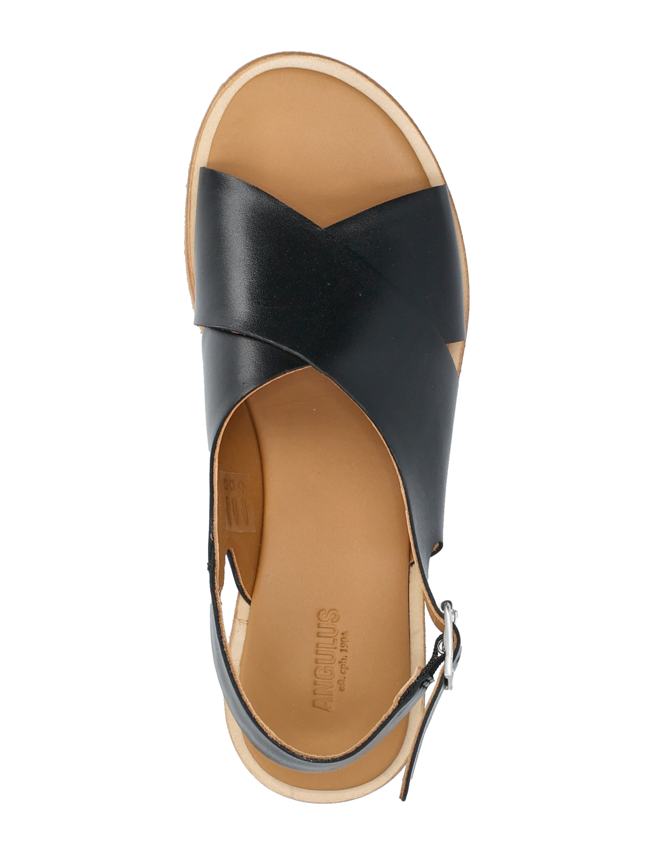 ANGULUS - Sandals - flat  - open toe - op - lygiapadės basutės - 1604 black - 3