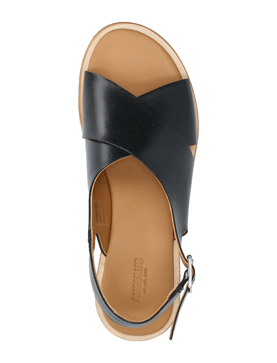 ANGULUS - Sandals - flat - open toe - op - flache sandalen - 1604 black - 3