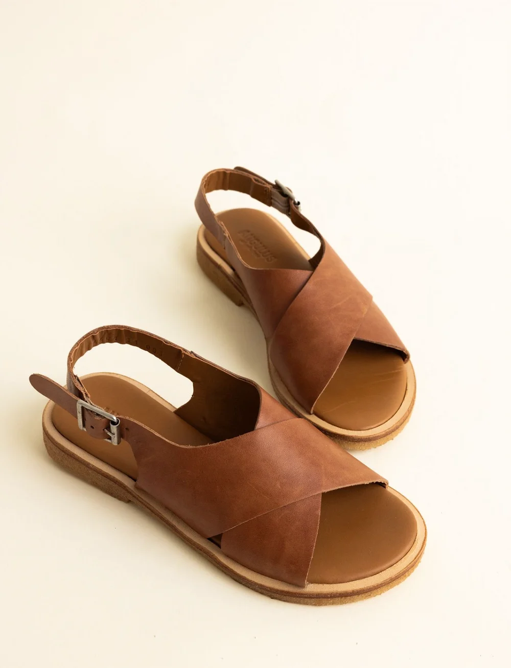 ANGULUS - Sandals - flat - open toe - op - platta sandaler - 1789 tan - 0
