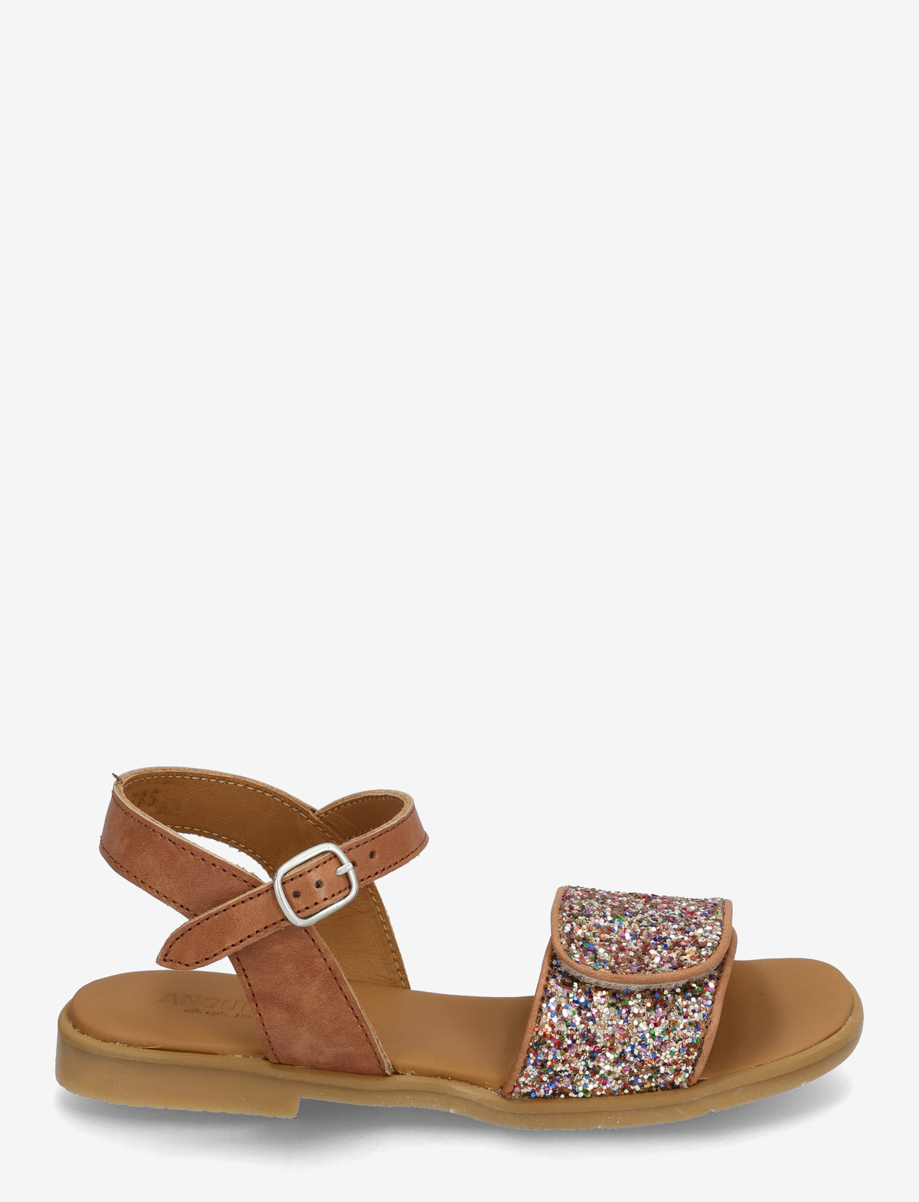 ANGULUS - Sandals - flat  - open toe - op - sko - 1789/2488 tan/multi glitter - 1