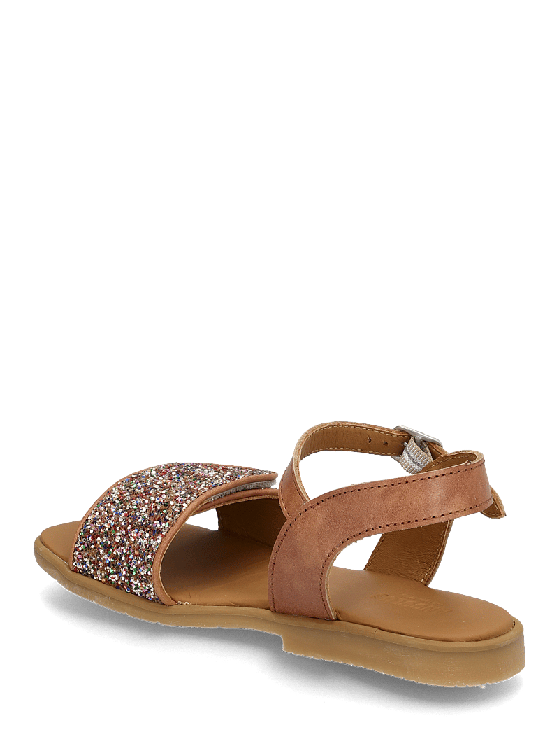ANGULUS - Sandals - flat - open toe - op - sko - 1789/2488 tan/multi glitter - 2