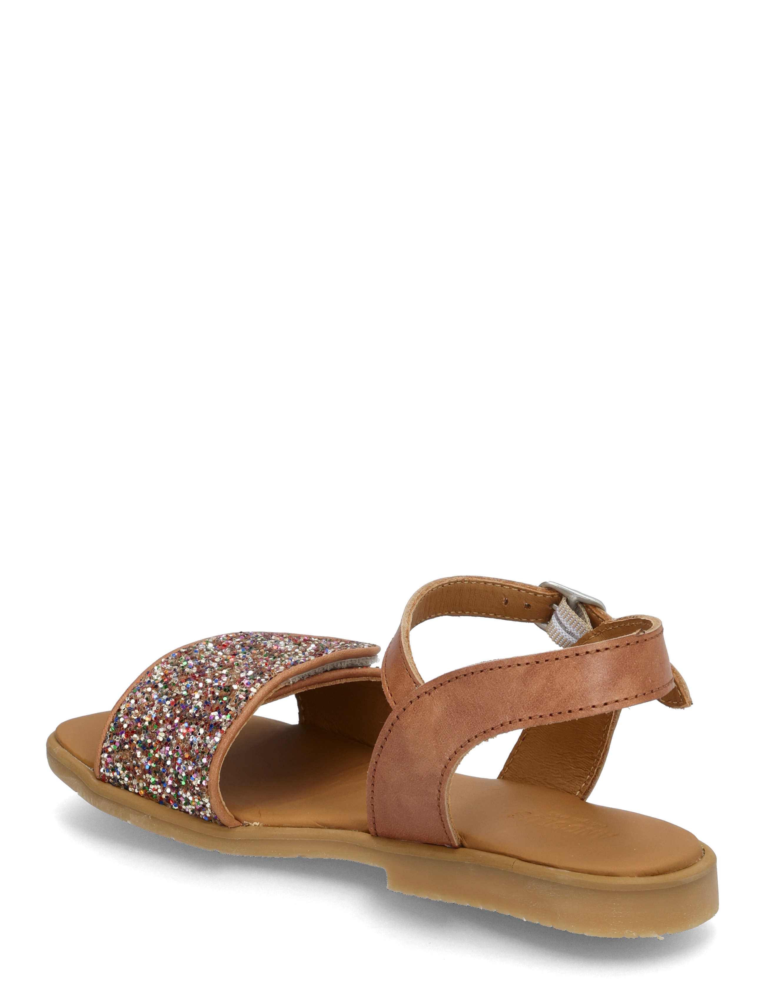 ANGULUS - Sandals - flat  - open toe - op - 1789/2488 tan/multi glitter - 2