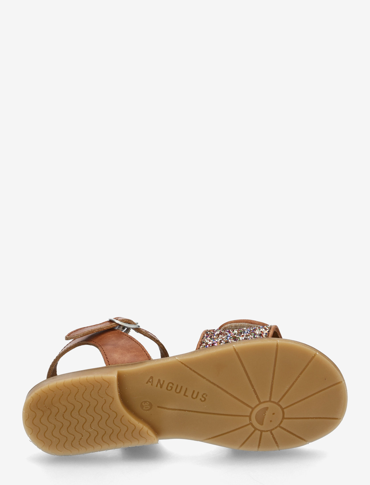 ANGULUS - Sandals - flat  - open toe - op - sko - 1789/2488 tan/multi glitter - 4