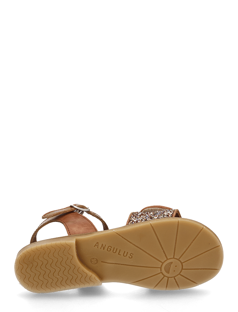 ANGULUS - Sandals - flat - open toe - op - sko - 1789/2488 tan/multi glitter - 4