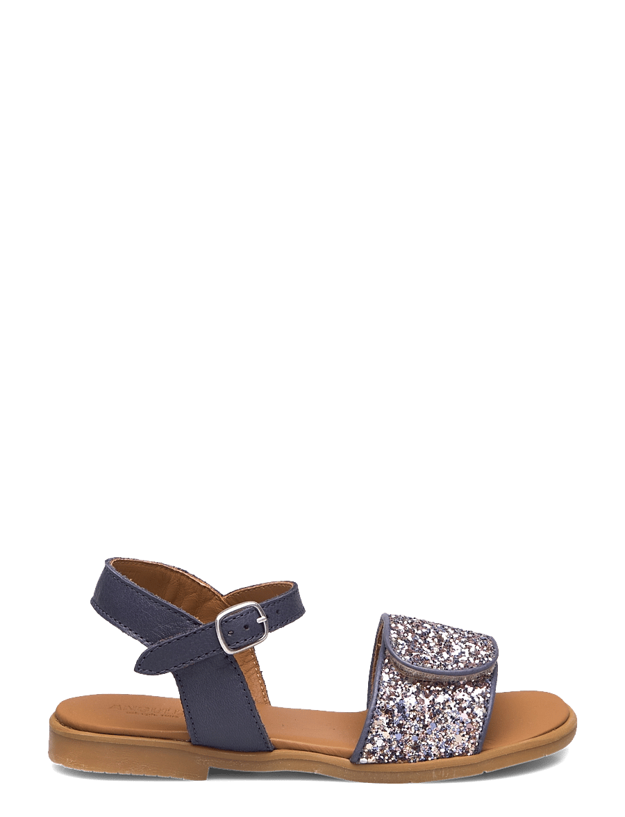 ANGULUS - Sandals - flat - open toe - op - sko - 2722/3296 indigo/pastel multi - 1