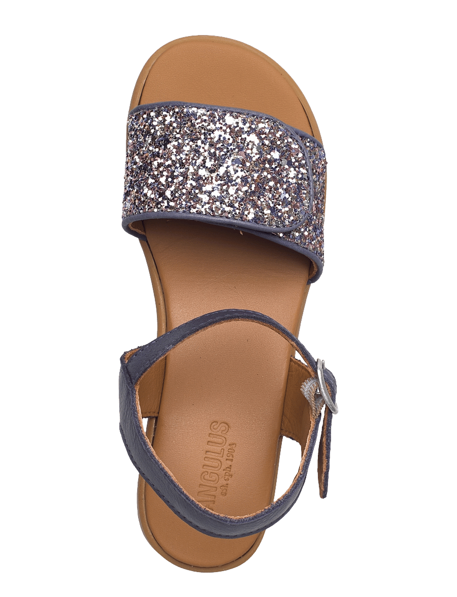 ANGULUS - Sandals - flat - open toe - op - sko - 2722/3296 indigo/pastel multi - 3