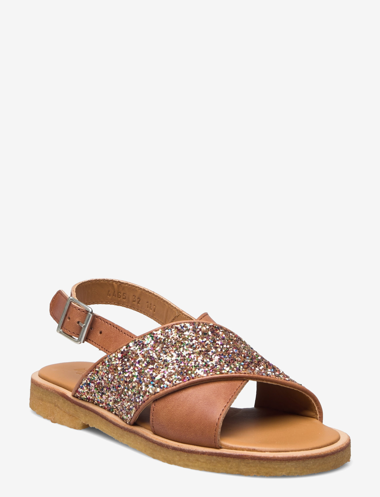 ANGULUS - Sandals - flat - open toe - op - geburtstagsgeschenke - 1789/2488 tan/multi glitter - 0