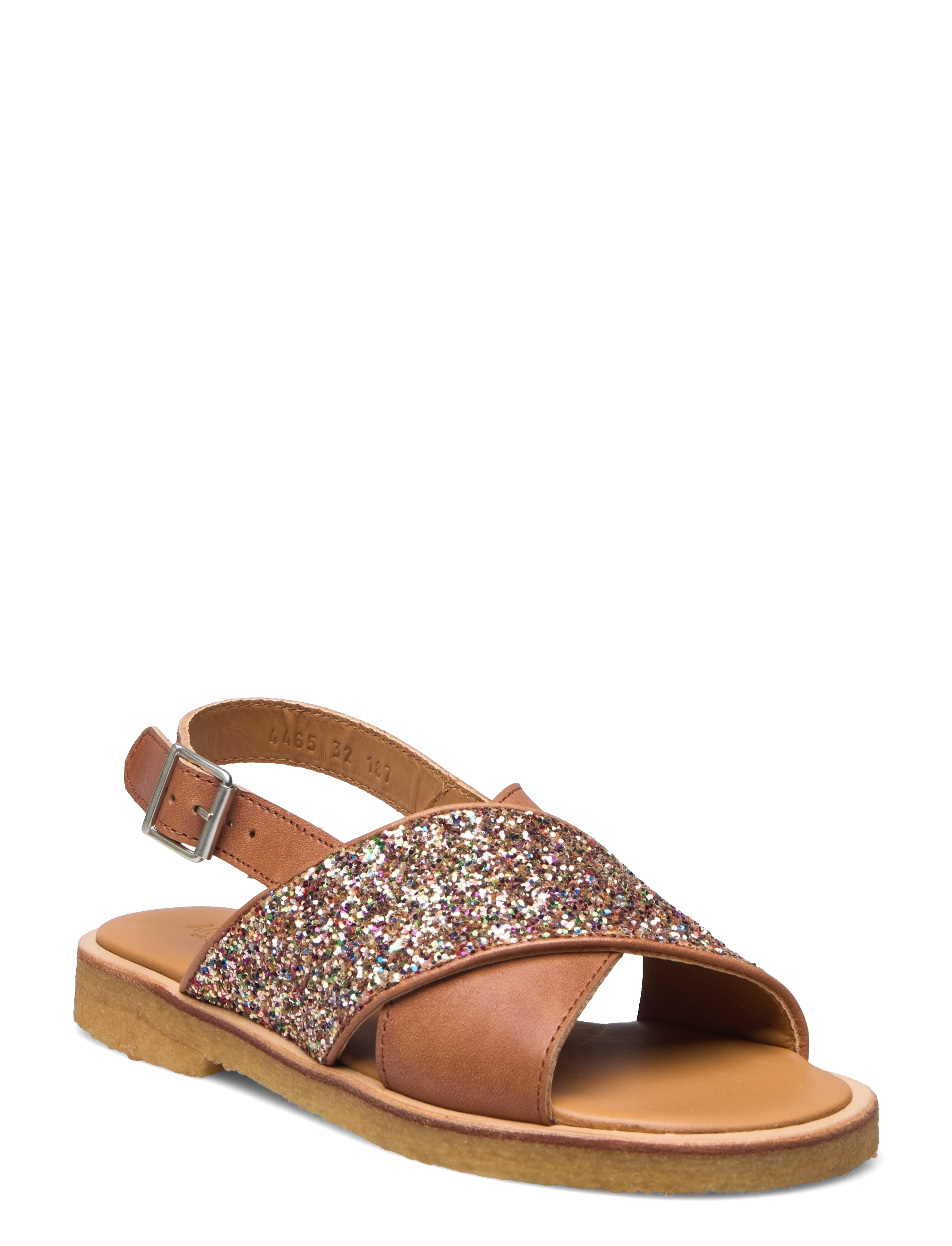 ANGULUS Sandals - flat  - open toe - op - Sandaler - 1789/2488 TAN/MULTI GLITTER / brown