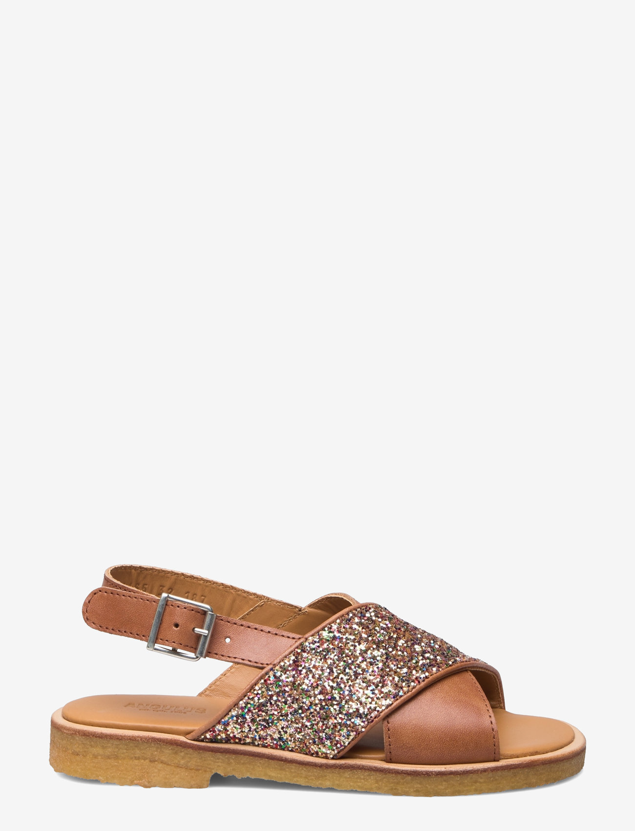 ANGULUS - Sandals - flat - open toe - op - geburtstagsgeschenke - 1789/2488 tan/multi glitter - 1