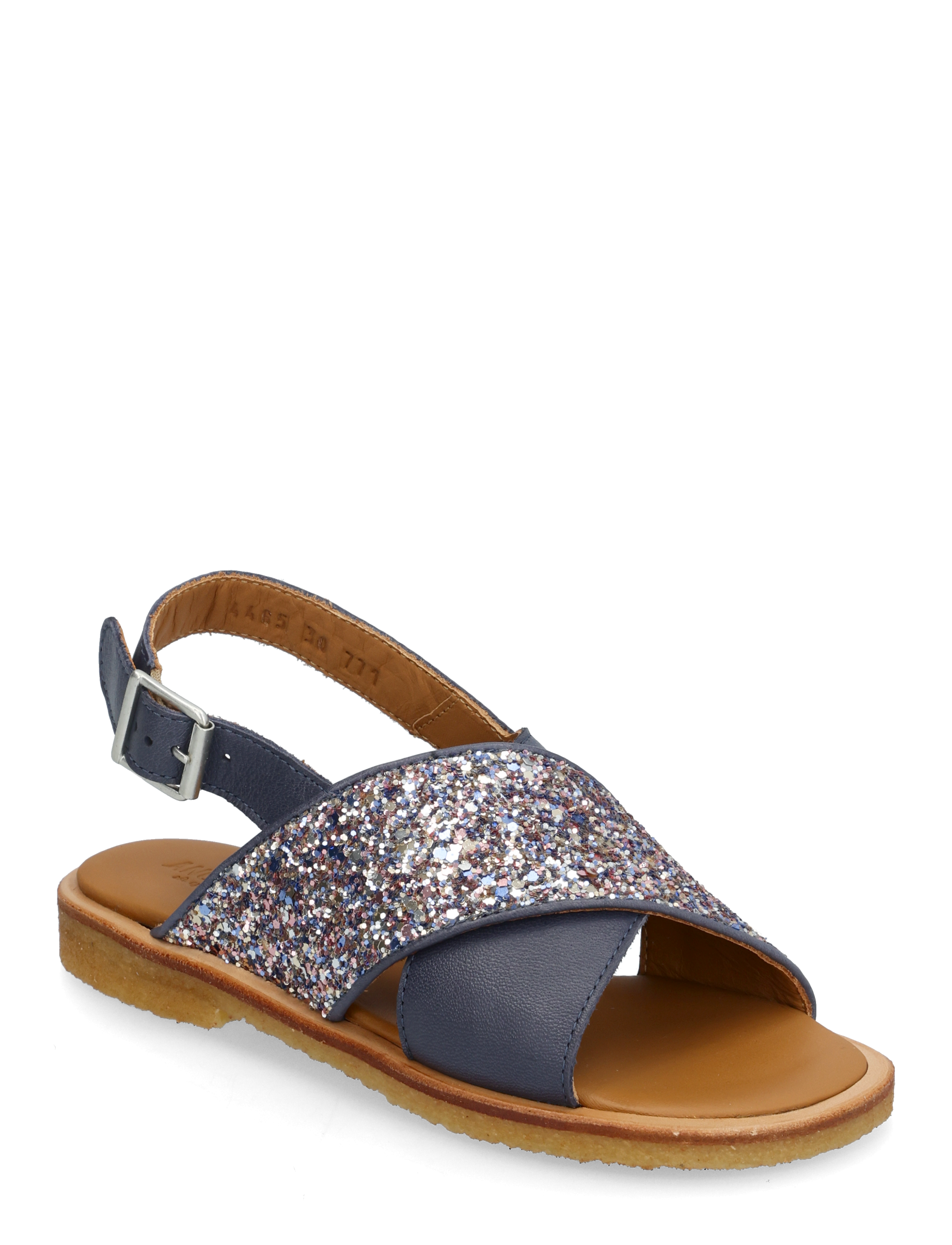 ANGULUS Sandals Flat Open Toe Op, Børn, Flade Åbne Glitter Sandaler, Navy, Str: 33