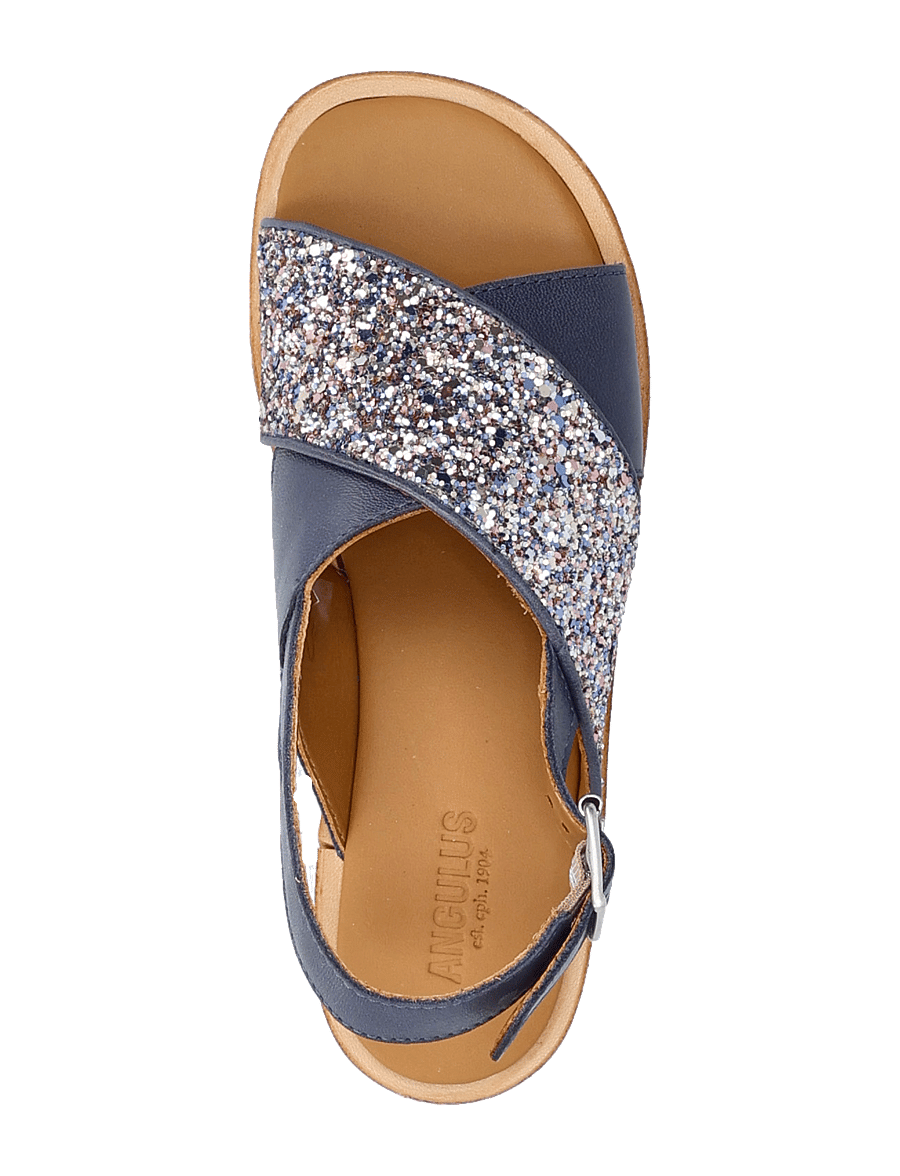 ANGULUS - Sandals - flat - open toe - op - schuhe - 2722/3296 indigo/pastel multi - 3