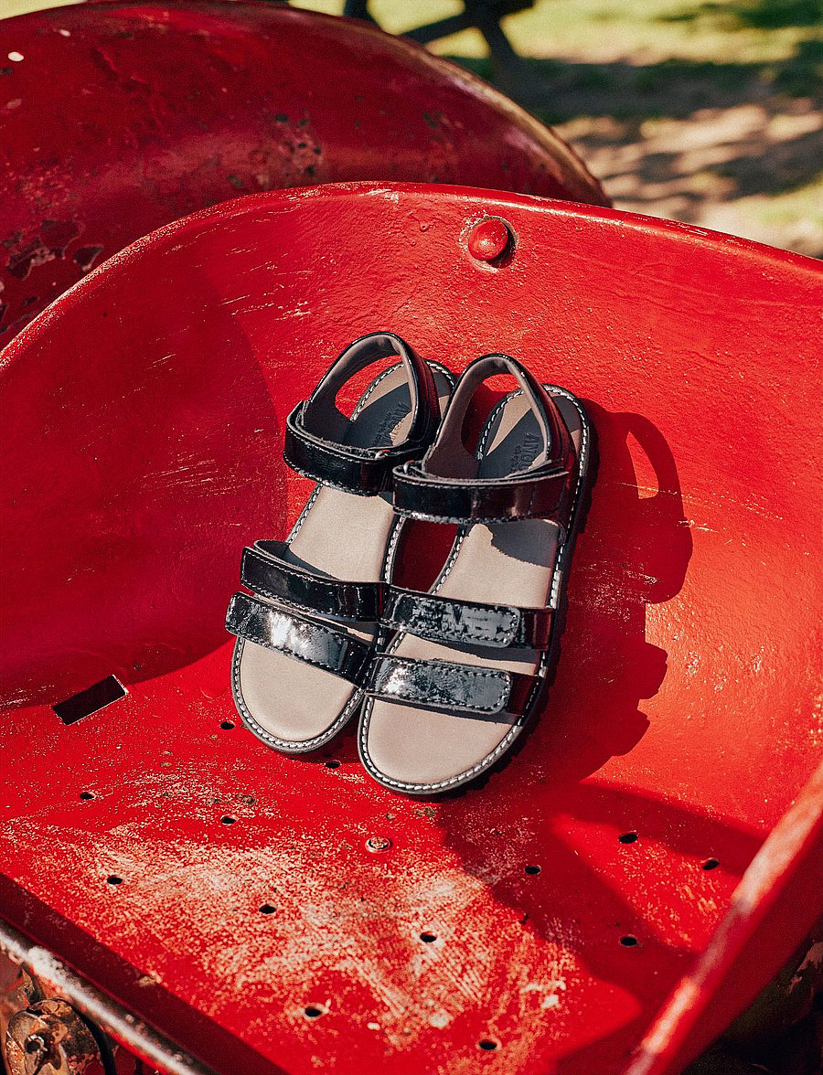 ANGULUS - Sandals - flat - open toe - op - platta sandaler - 1310 black - 0