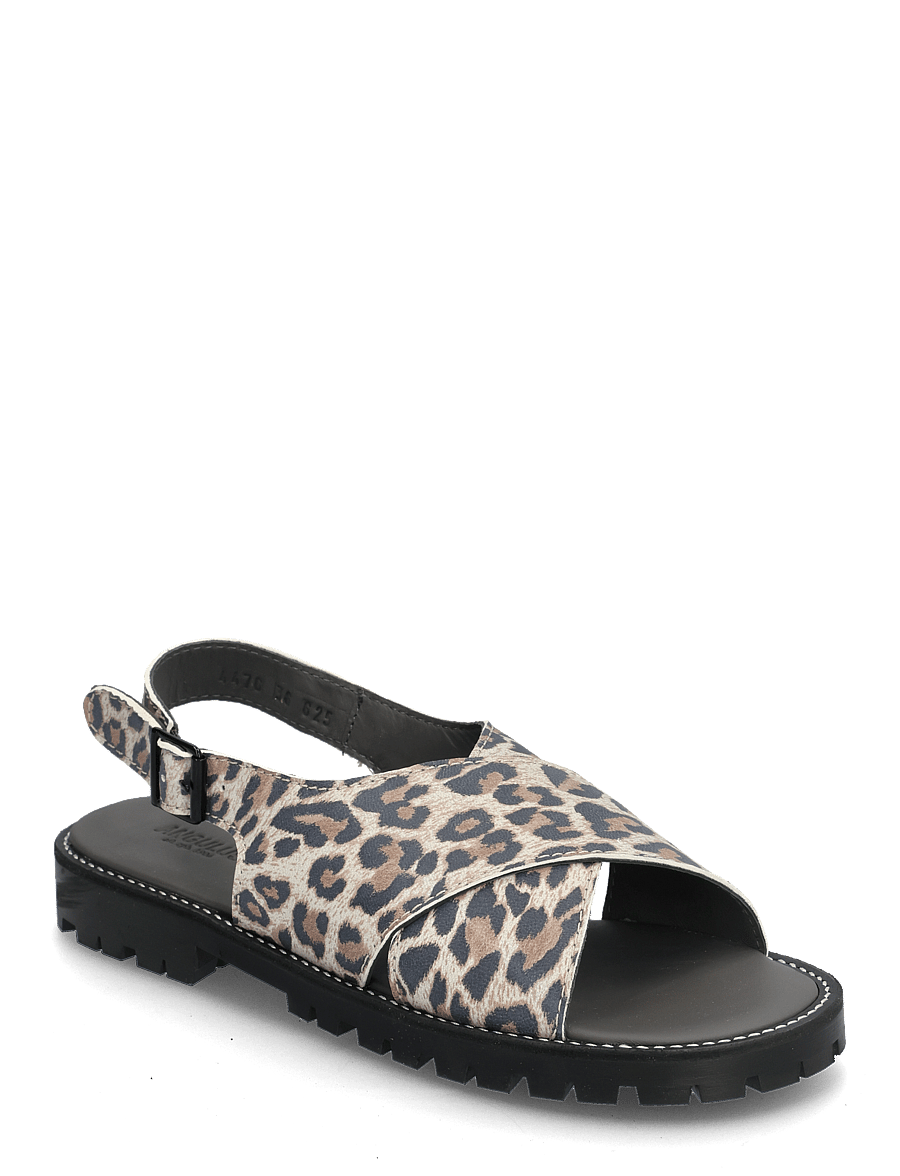ANGULUS - Sandals - flat - open toe - op - kingad - 3609 leopard suede - 0