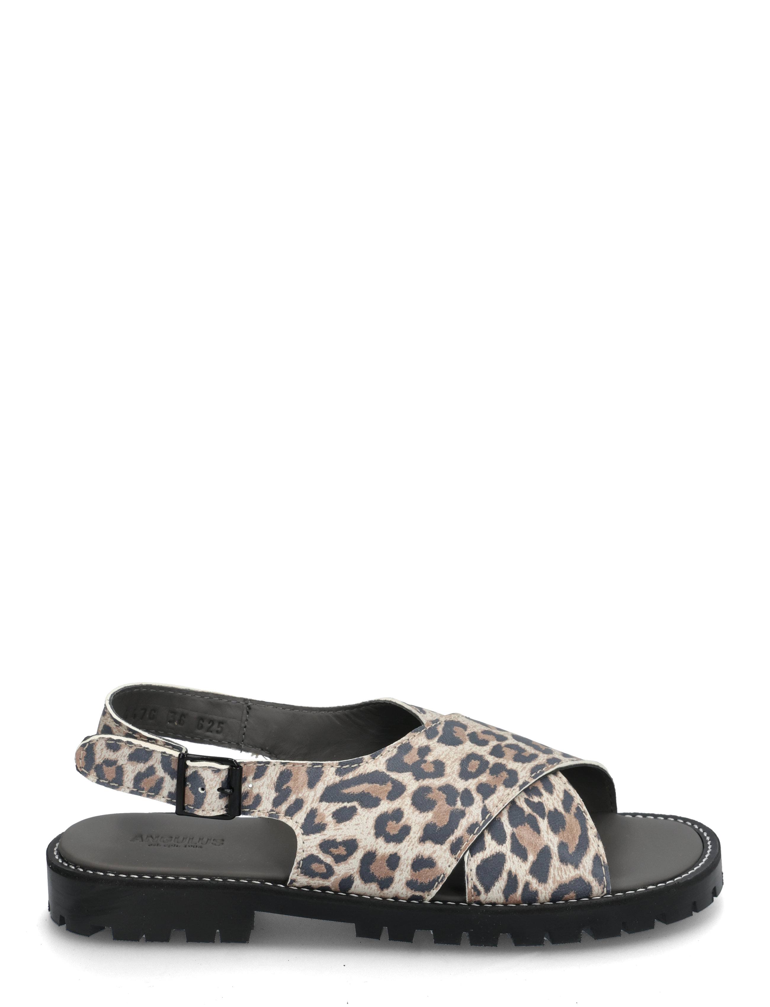 ANGULUS - Sandals - flat  - open toe - op - sommerschnäppchen - 3609 leopard suede - 1