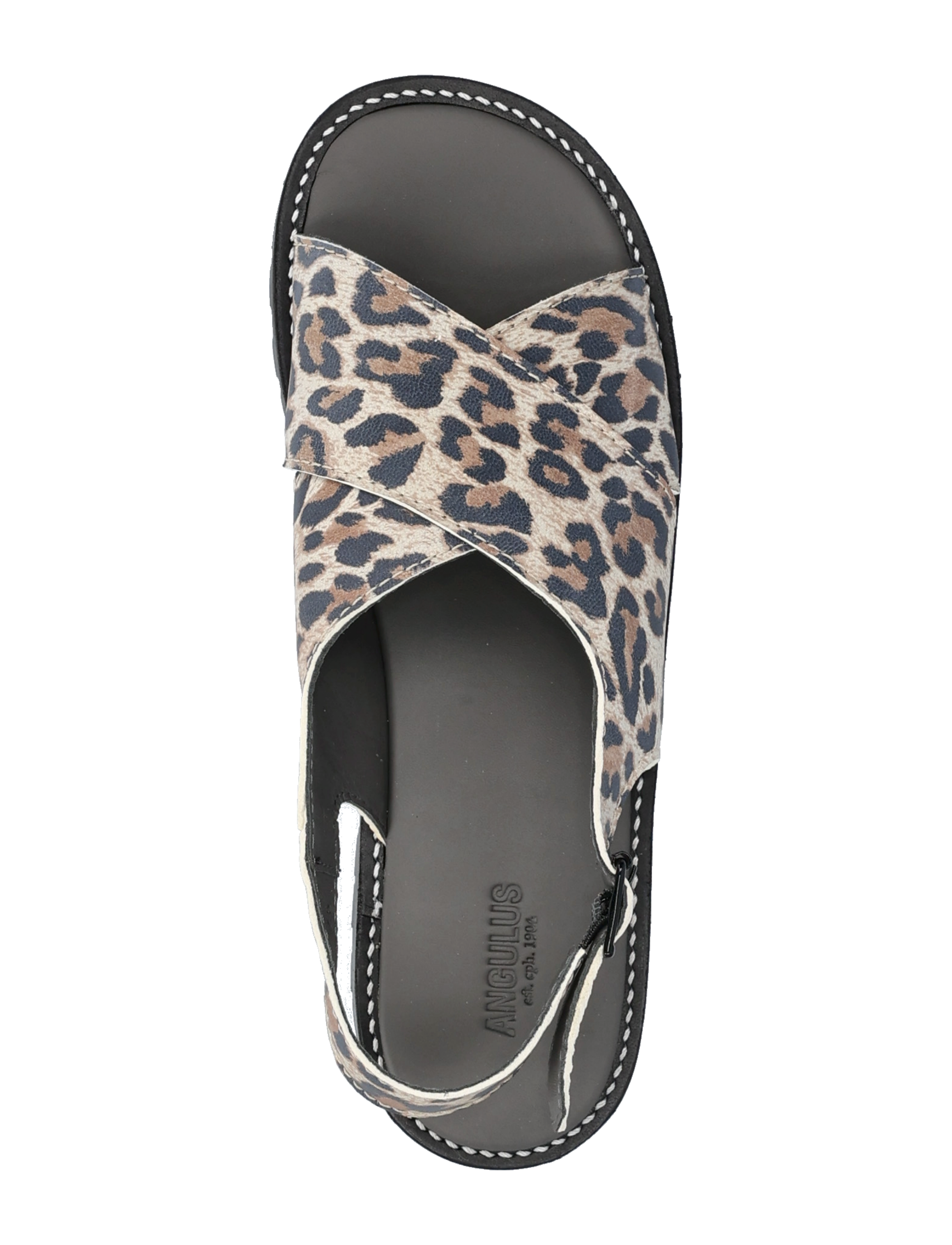 ANGULUS - Sandals - flat  - open toe - op - sommerschnäppchen - 3609 leopard suede - 3