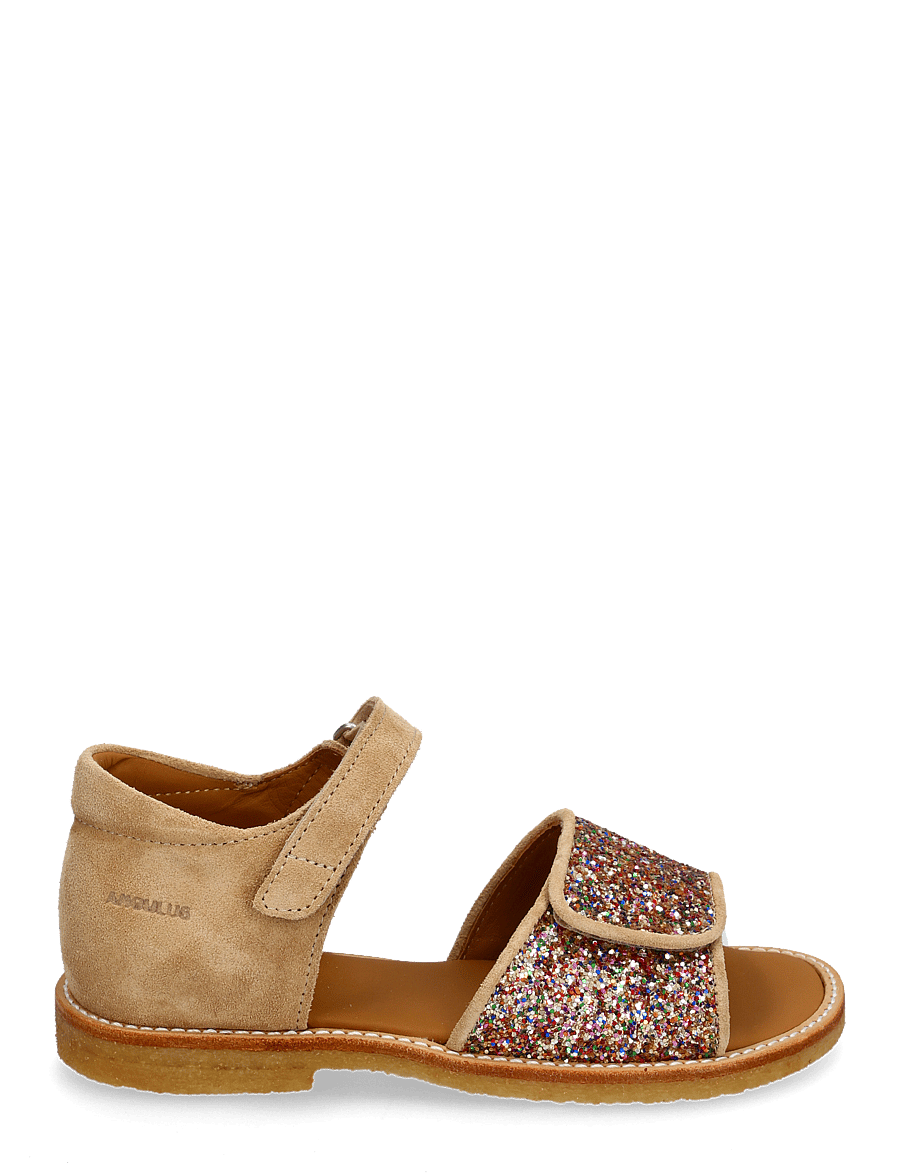 ANGULUS - Sandals - flat - open toe - clo - skor - 2488/1149 multi glitter/sand - 1