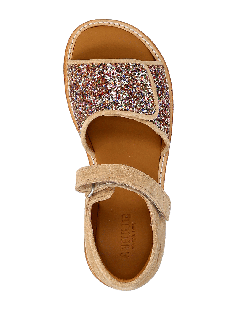 ANGULUS - Sandals - flat - open toe - clo - sko - 2488/1149 multi glitter/sand - 3
