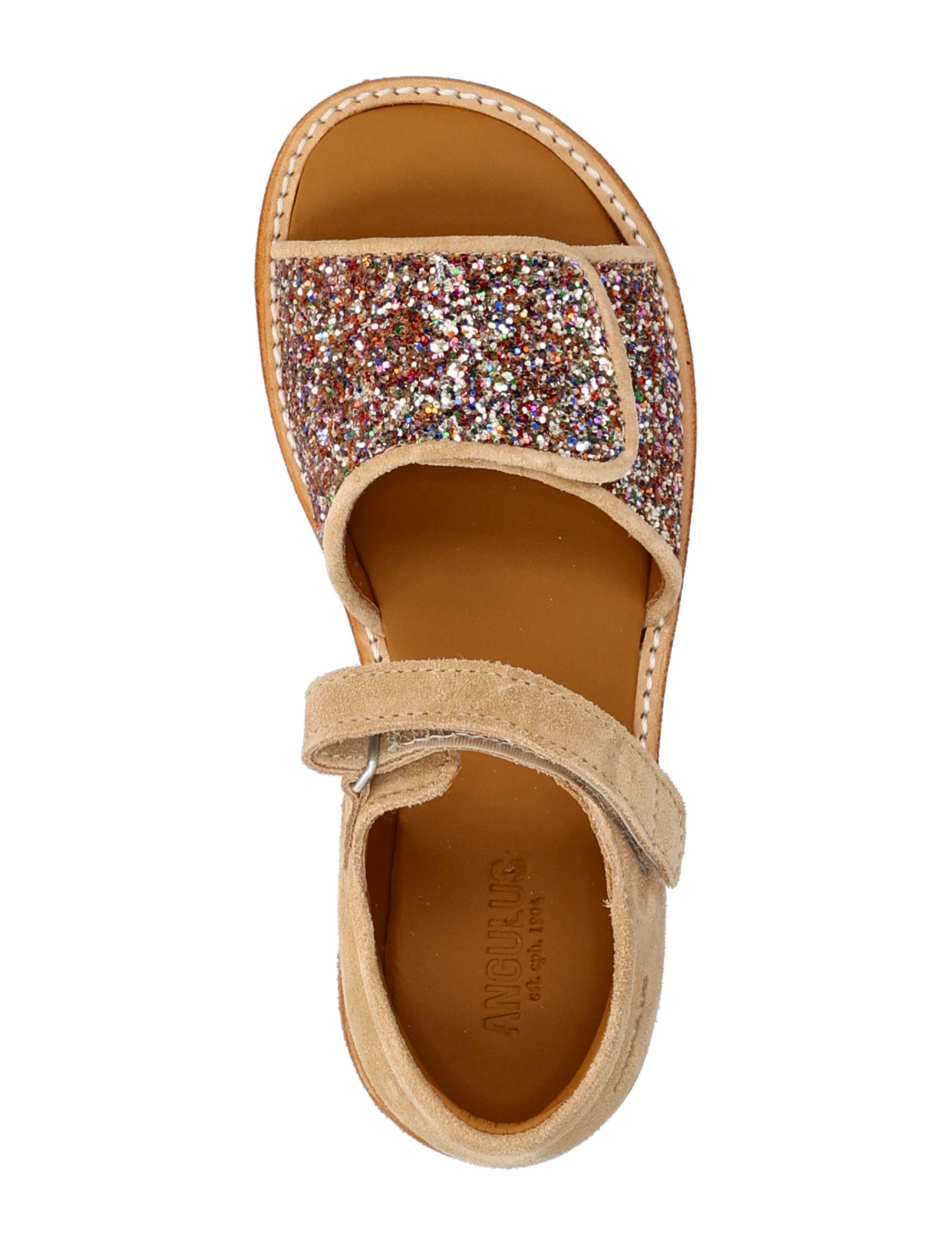 ANGULUS - Sandals - flat  - open toe - clo - 2488/1149 multi glitter/sand - 3