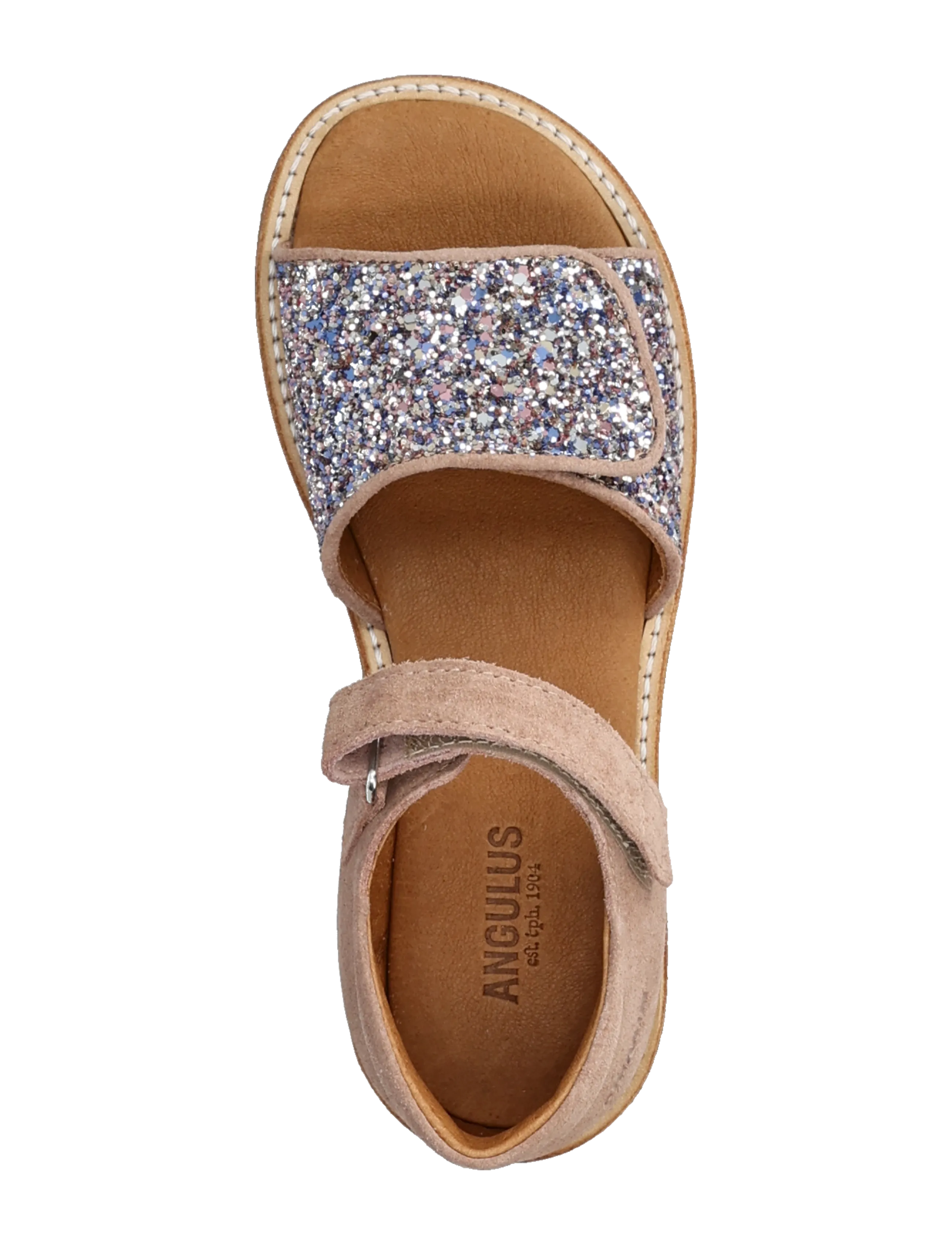 ANGULUS - Sandals - flat  - open toe - clo - schoenen - 3296/3222 pastel multi glitter - 3