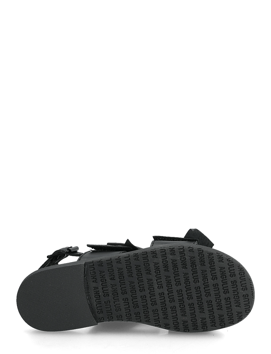 ANGULUS - Sandals - flat - open toe - op - kengät - 1604 black - 4