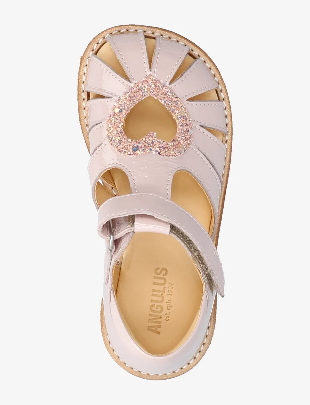 ANGULUS - Sandals - flat - closed toe - - sko - 2704/2750 pale rose/rose glitt - 3