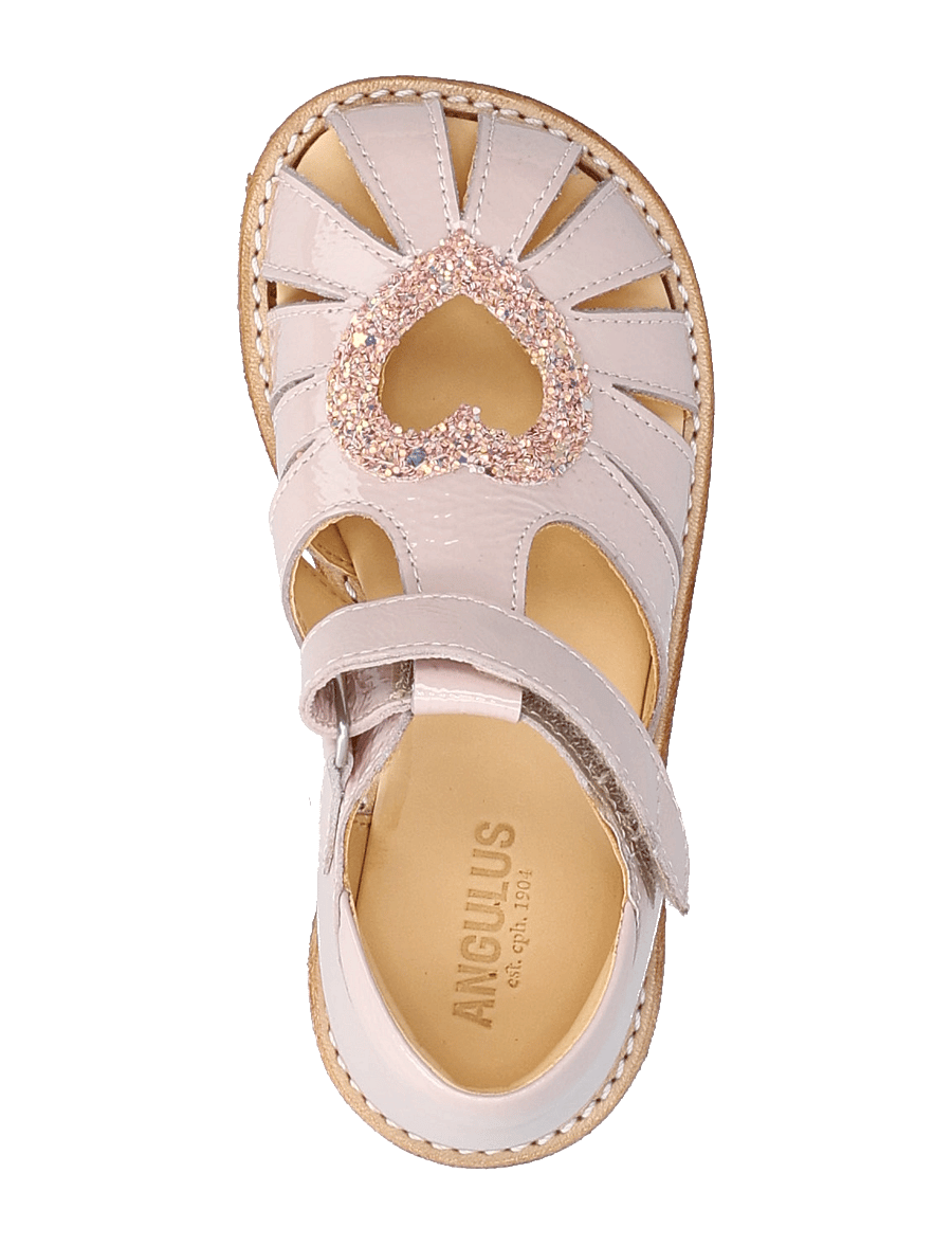 ANGULUS - Sandals - flat - closed toe - schuhe - 2704/2750 pale rose/rose glitt - 3