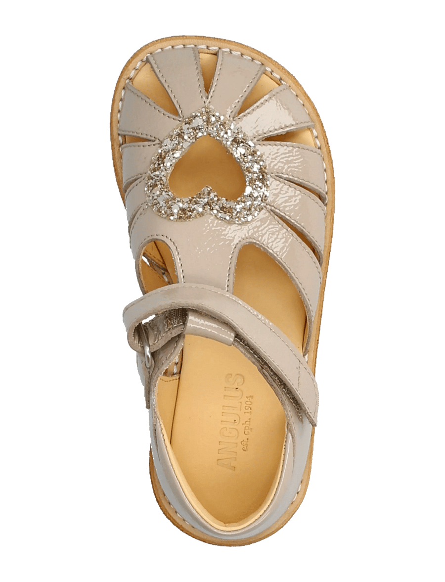 ANGULUS - Sandals - flat - closed toe - shoes - 4056/3618 sand/champagne glitt - 3