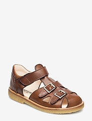ANGULUS - Sandals - flat - closed toe -  - strap sandals - 2509 cognac - 0