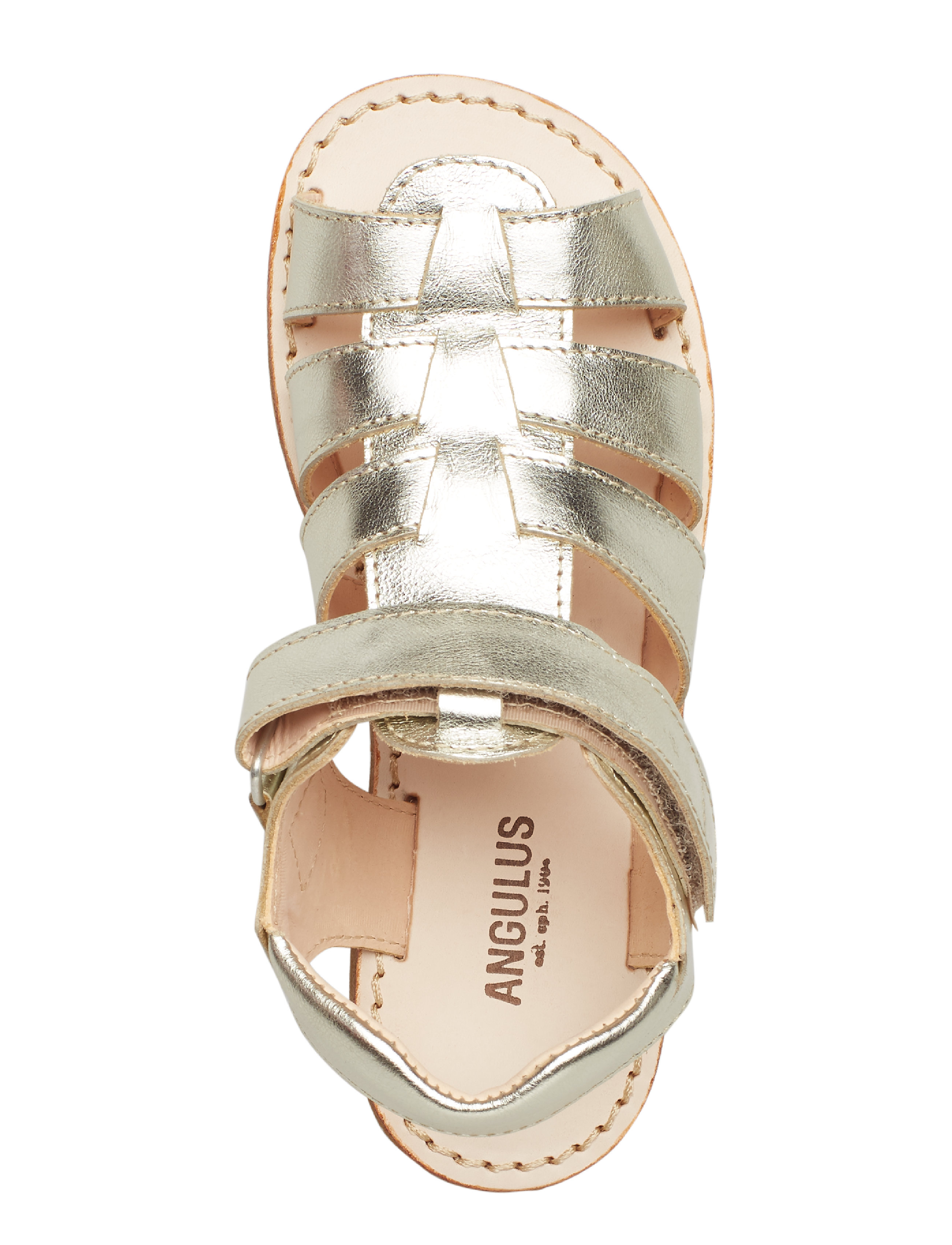 ANGULUS - Sandals - flat - open toe - op - 1325 champagne - 3