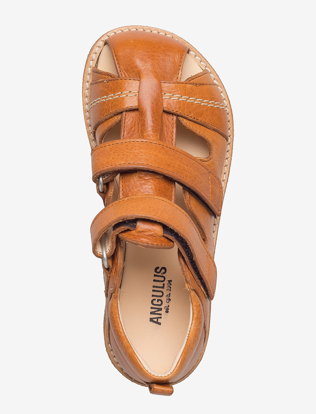 ANGULUS - Sandal with 2 velcro closures - 1431 cognac - 3